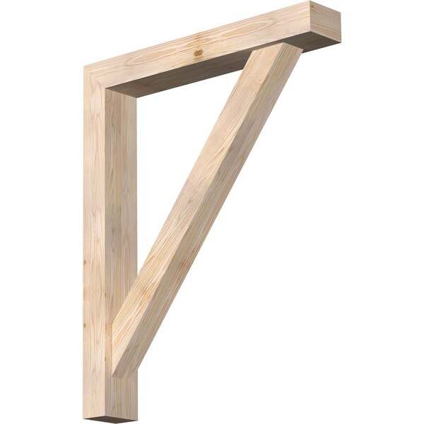 Ekena Millwork Traditional Block Smooth Bracket w/ Offset Brace, Douglas Fir, 5 1/2"W x 34"D x 42"H BKT0604X34X42TRA05SDF - main